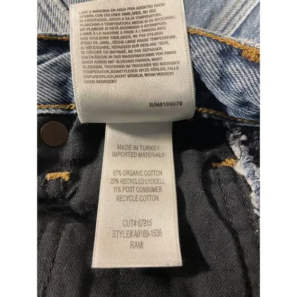 Agolde Organic Mid Denim Rami Carpenter Denim Jeans Size 26 - Picture 6 of 6